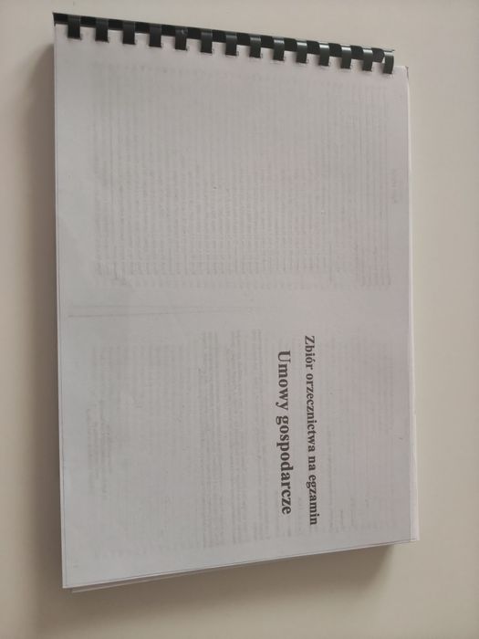 Zbiór orzecznictwa na egzamin umowy gospodarcze
