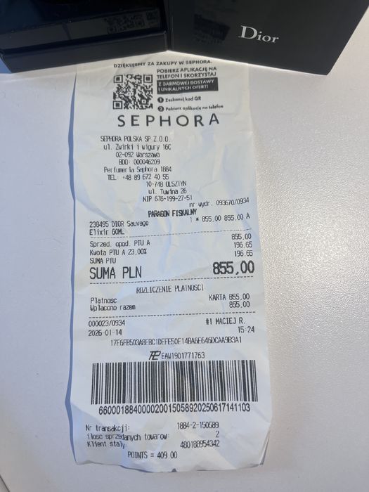 Christian Dior Sauvage Elixir 60ml EDP