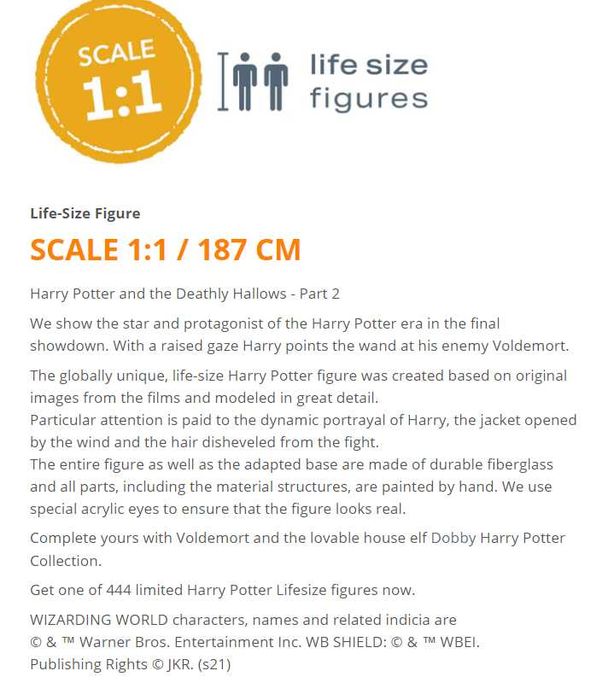 Figura Harry Potter escala 1:1
