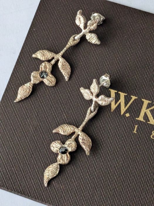 Kruk Orska Biała Baśń kolczyki unikat