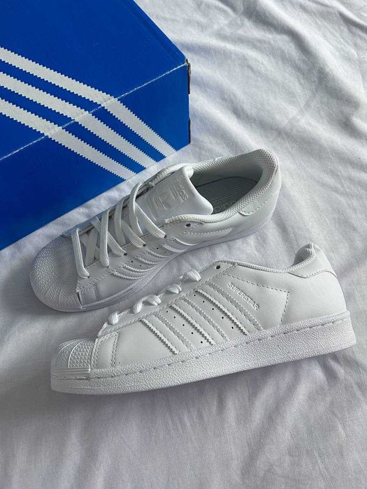 Adidas Superstar White кеди жіночі Адідас суперстар білі кросівки