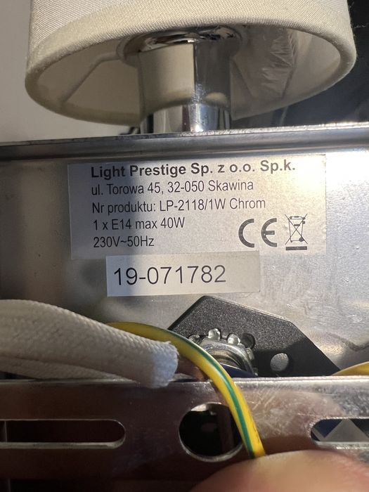 Nowe kinkiet Light Prestige Casoli LP-2118/1W Chrom – elegancki, E14