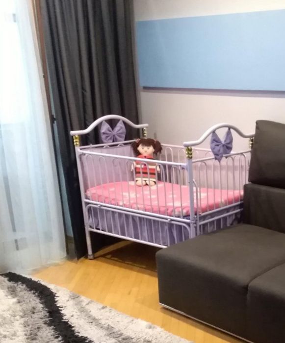 Дитяче Ліжко, Кроватка Метал ( Трансформер) +повний комплект з Люлькою