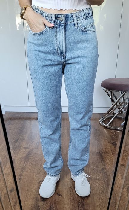 Spodnie damskie jeansowe elasticated Carol Lee regular straight 26/33