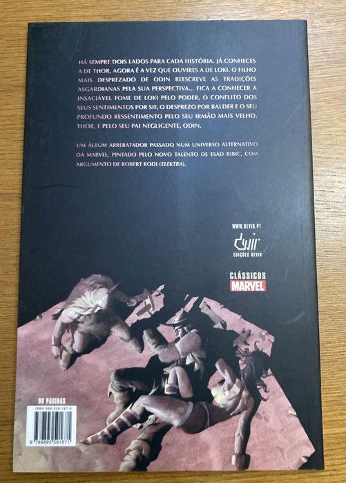 Livro de banda desenhada Loki da Marvel