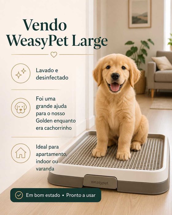 WeasyPet Large usado, lavado e desinfectado, em bom estado e pronto a usar.