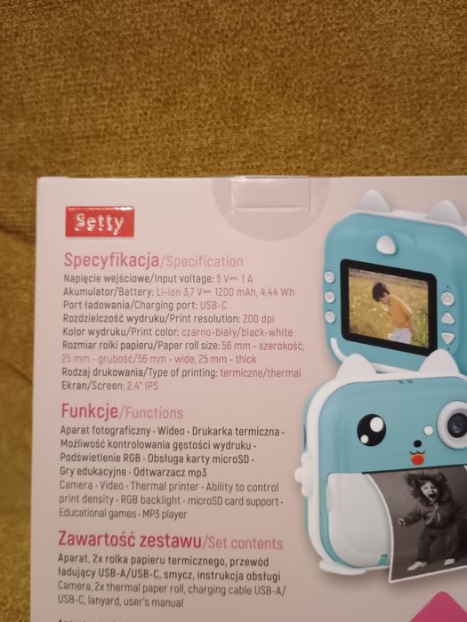 Setty instant camera,aparat natychmiastowy