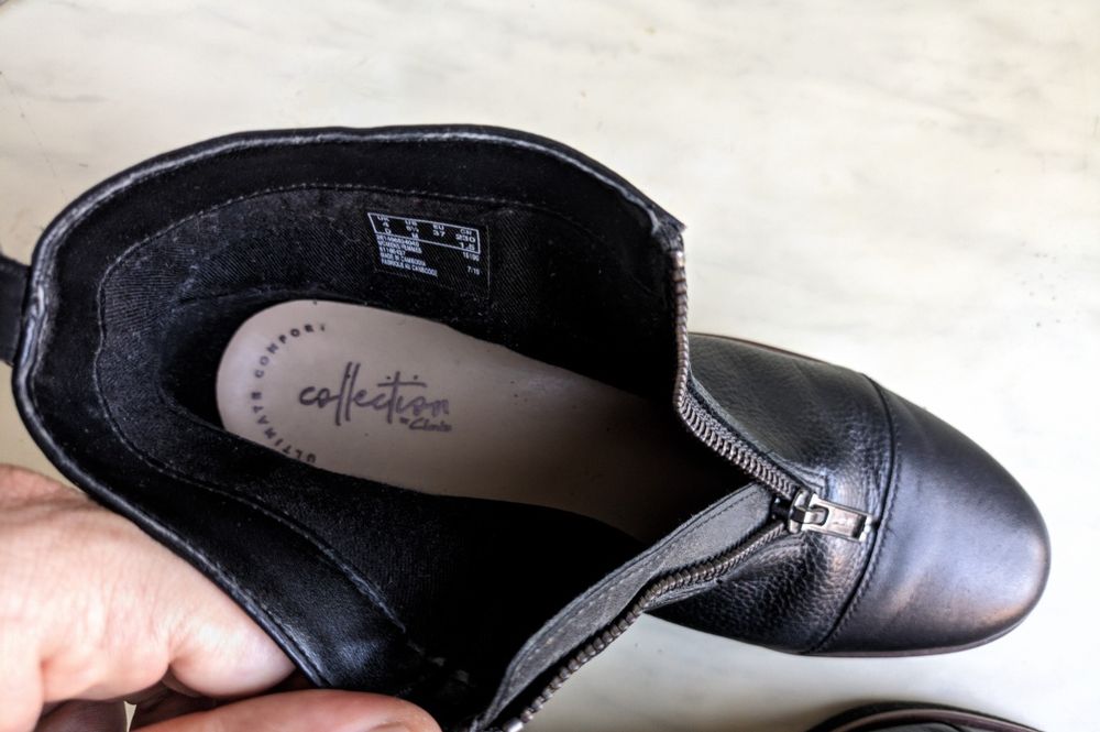 24см Ботильйони clarks сапоги зимові теплі
