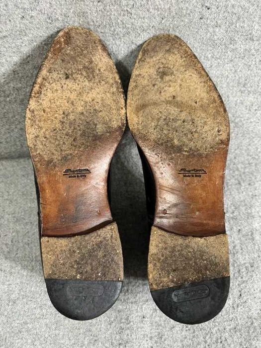 Santoni Double Monk Strap Boots Leather 9 43 buty wizytowe skórzane
