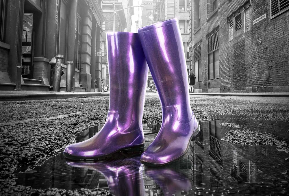 Kalosze Damskie Wysokie Buty Lekkie Kameleon PVC Modne r.37,41