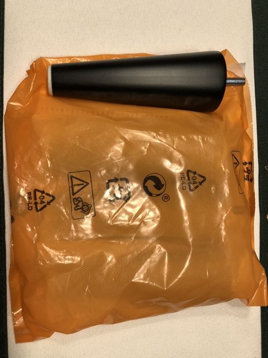 Nogi, nóżki czarne do podnóżka Strandmon IKEA - nowe