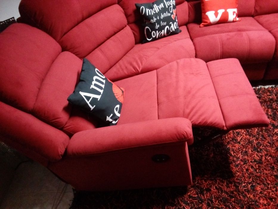 NOVO Sofá de angulo design italiano "promoção "LOURINI RELAXANTE ELECT