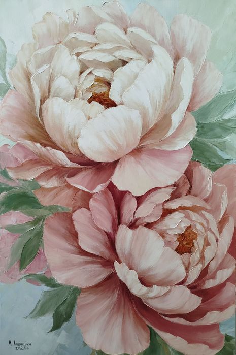 Картина маслом ''Півонії''