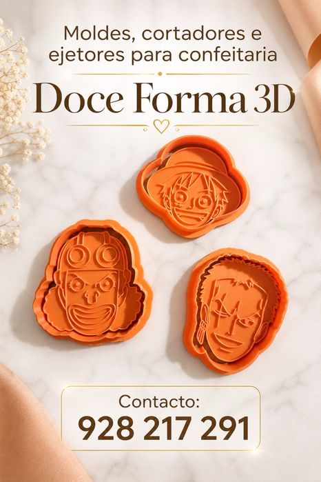 Moldes Personalizados em Impressão 3D para Confeitaria e Pastelaria