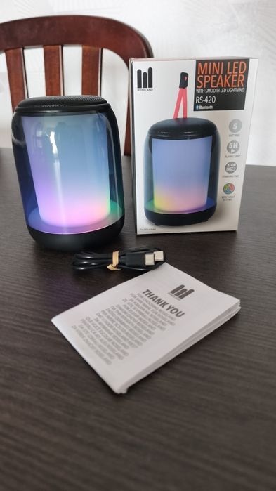 Coluna bluetooth com led RGB - NOVA!