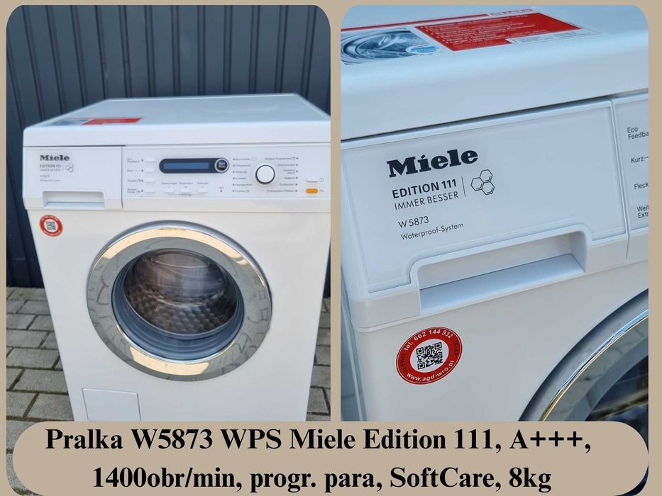 Pralka W 5873 WPS Miele Edition 111, 1400obr/min, progr. PARA, 8kg