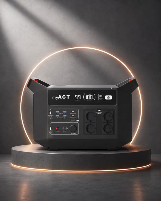 Зарядна станція myACT Power Station Модель AP2200 — 2160 Wh / 2200 W