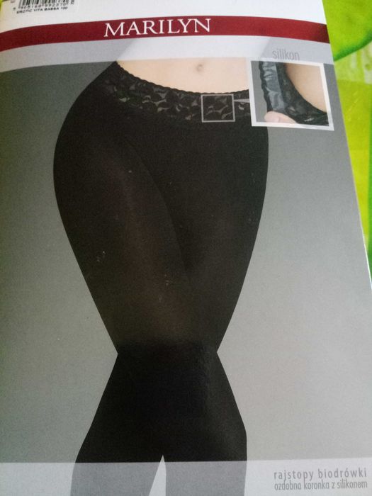 Колготи 100DEN з кружевним поясом