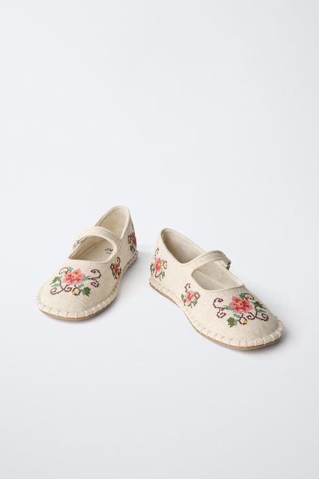 Zara балетки в квіти