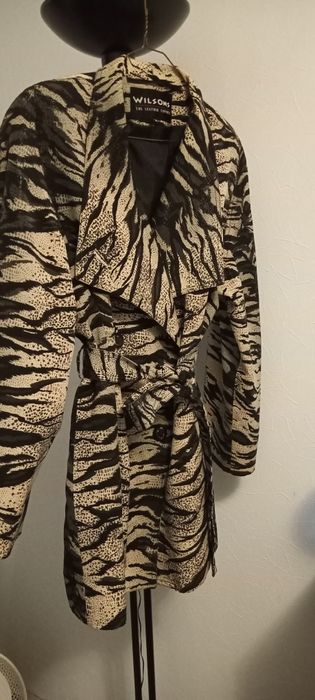 Плащ с принтом L-XXL.Плащ  тренч в свободном стиле оверсайз животный принт леопард зебра 50 размер.Куртка