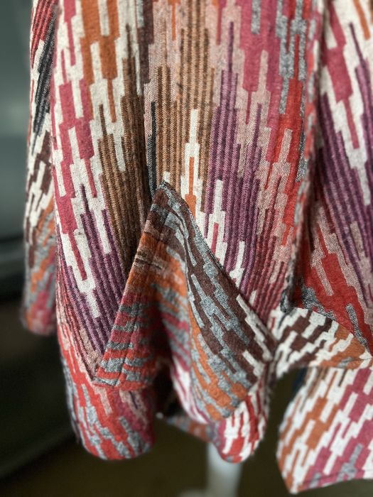 Poncho - narzutka 100% wełna Merino