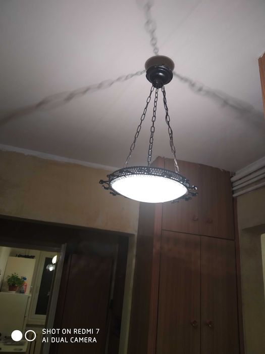 Lampa wisząca metalowe okucia