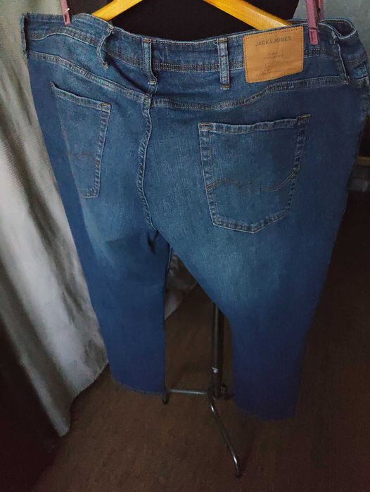 Джинсы Jack&jones Glenn fit + jeans Дания W46 stretch mid blue.
