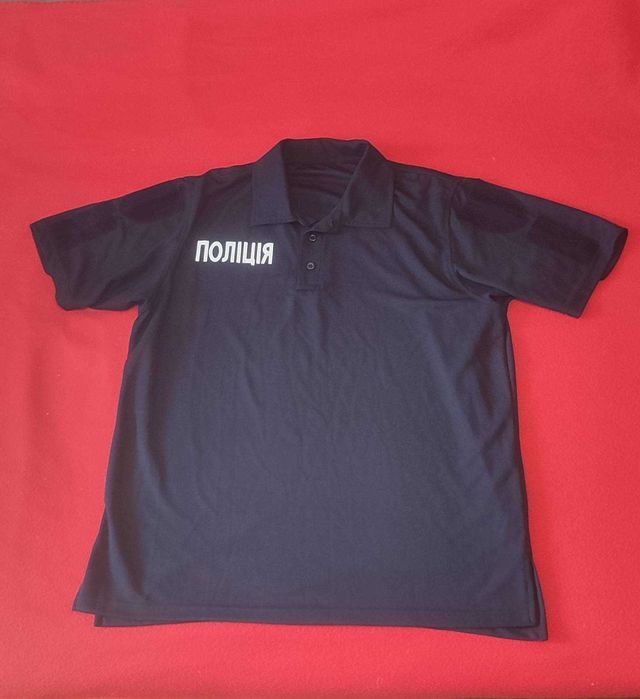 Нова футболка-поло з написом Поліція, розмір м