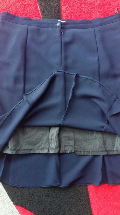Spódnica 52 elegancka z podszewką granatowa pas 100cm