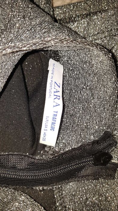 Srebrna sukienka Zara Trafaluc S