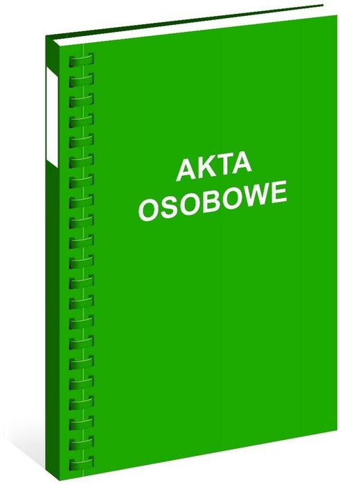 Teczka akt osobowych A4 bigowana zielona (10szt) INTERDRUK folia,