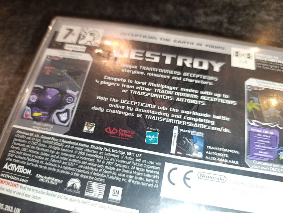 Transformers Decepticons Nintendo DS sklep kioskzgrami