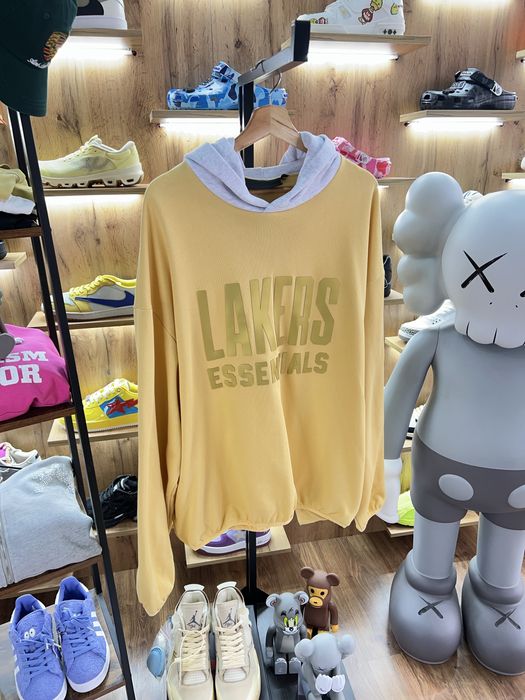 Худі FEAR OF GOD Essentials x NBA “Lakers” Yellow Grey