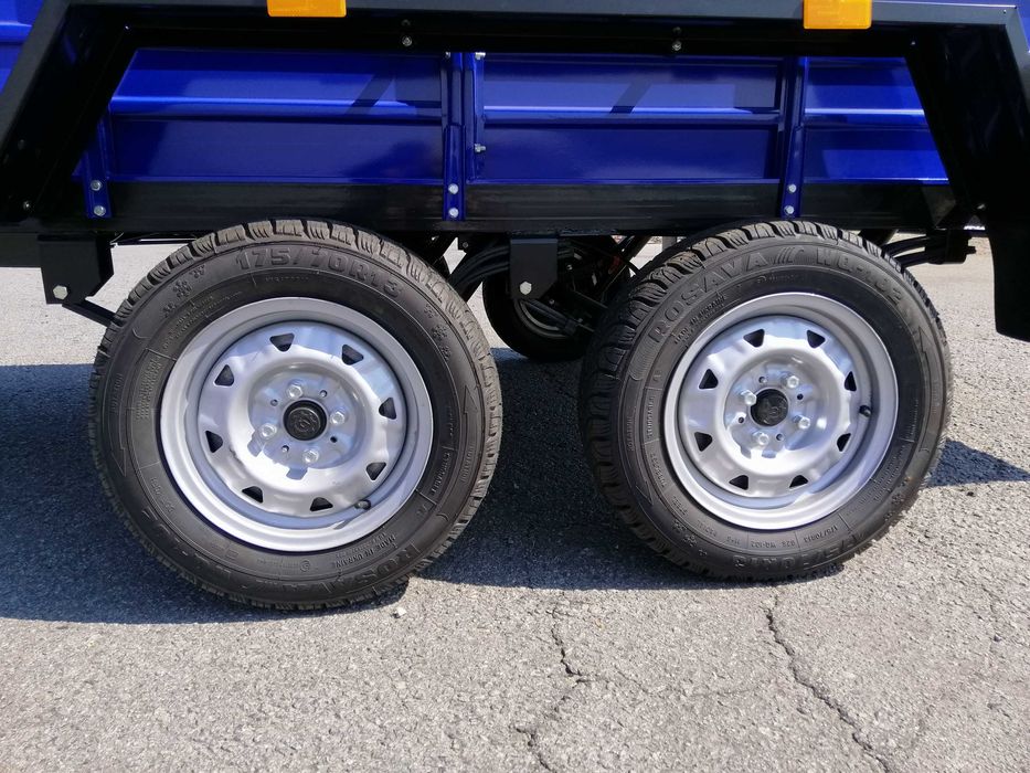 Гальмівний двовісний прицеп 3200*1560 КРД-109 тормозний причіп