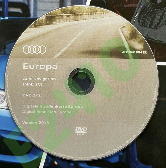 Mapy Europy 2018/2019 - Lektor Polski - Audi - MMI 2G High