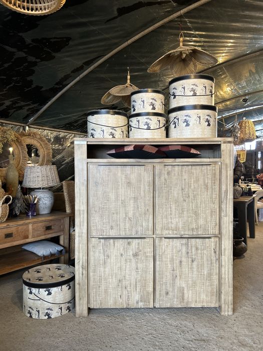 Bufet drewniany Farmhouse kredens komoda meble do salonu/jadalni