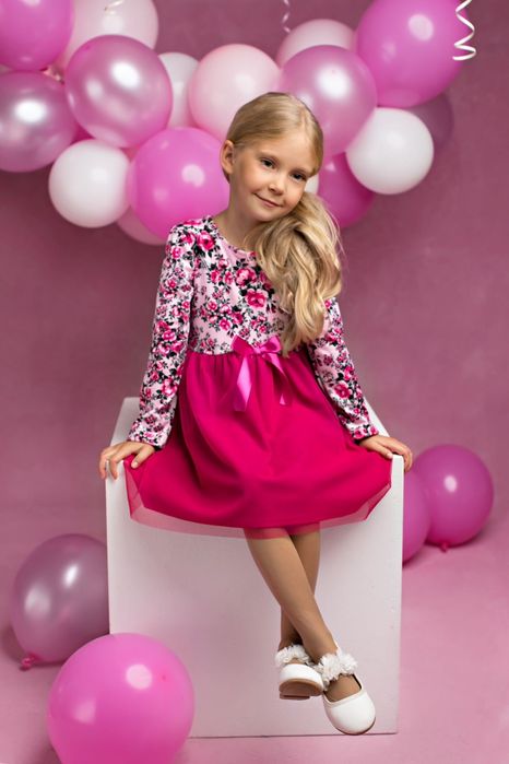 Sukienka welurowa z tiulem 86 - 110