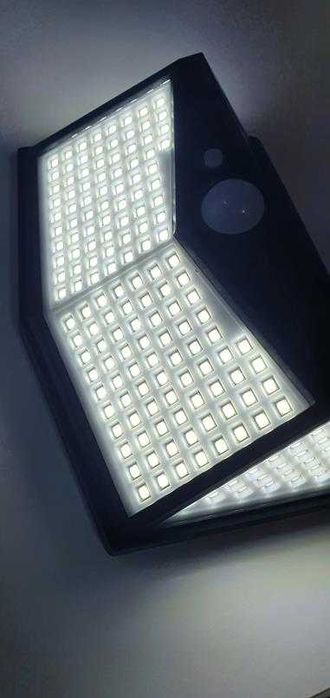 Lampa 212 led solarna ogrodowa wodoszczelna czujnik zmierzchu i ruchu