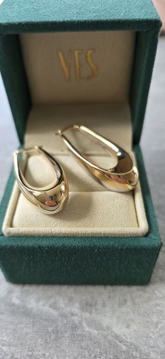 Kolczyki z dwukolorowego złota - Bubble YES