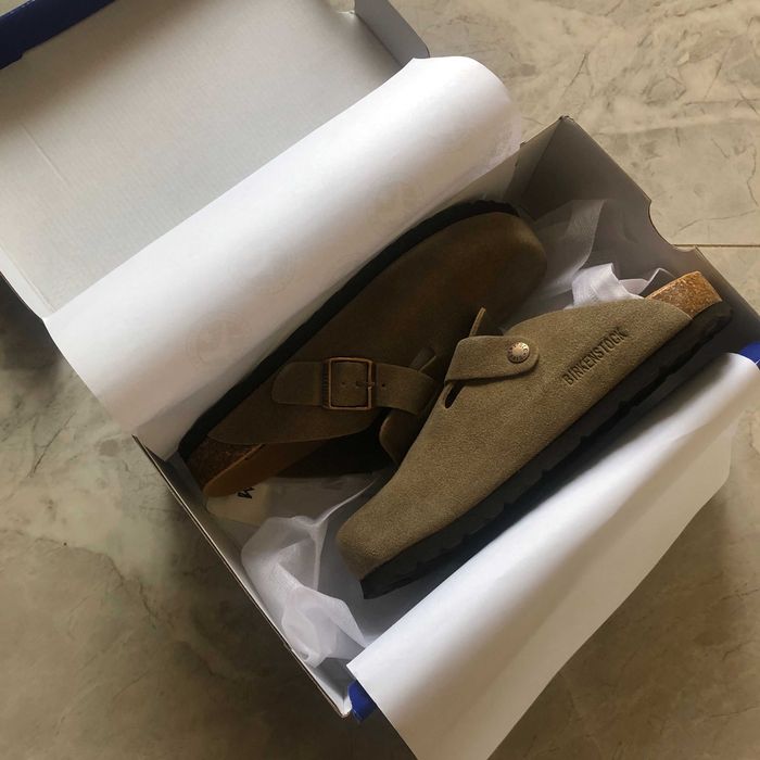 Birkenstock Klapki Nubukowe Boston Big Buckle r. 40