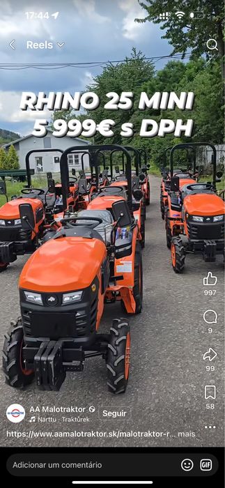 Trator Hinomoto NOVO com carregador E DECOMENTOS