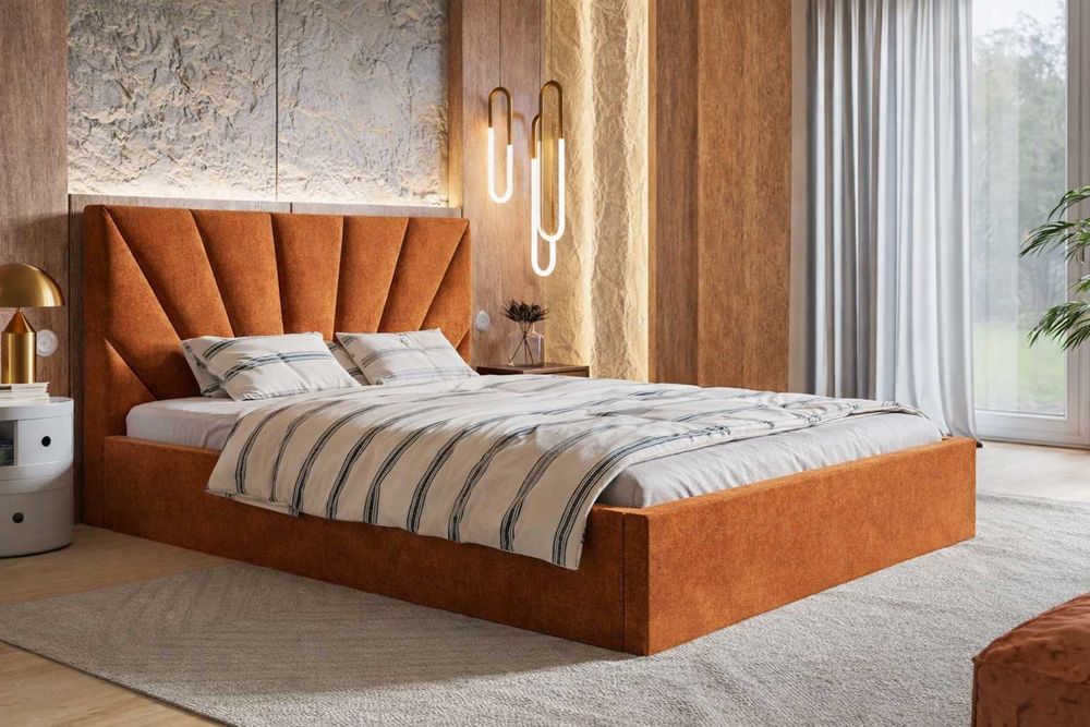 10 LAT GWARANCJI Łóżko tapicerowane ze stelażem metalowym - PRODUCENT