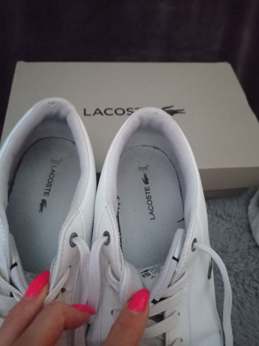 Buty Lacoste Lerond rozmiar 42 białe skóra skórzane super męskie