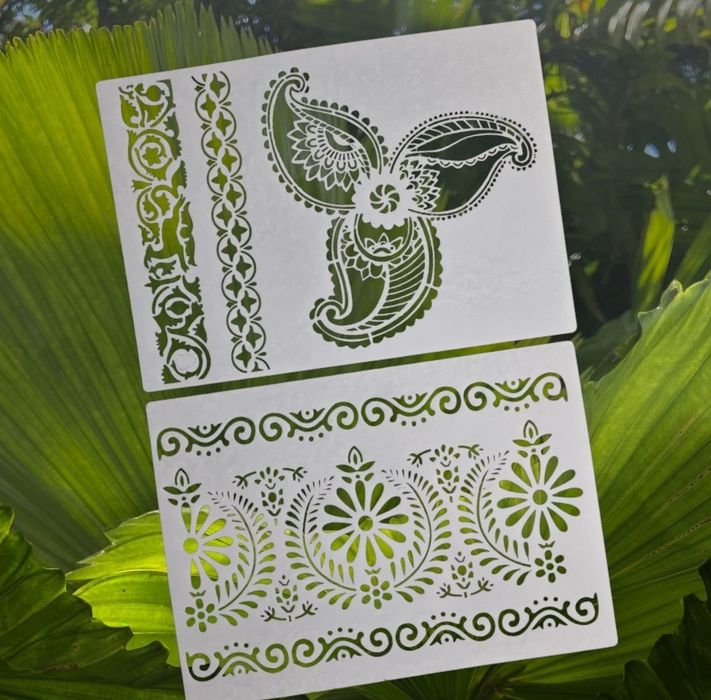 2 szt - Szablony malarskie, DIY, crapbookingu, tynk ozdobny - Nr C25