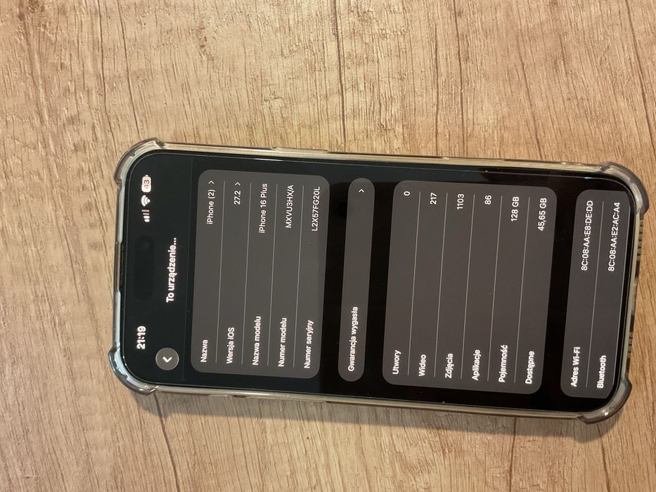 Apple Iphone 16 plus case+szkło ochronne