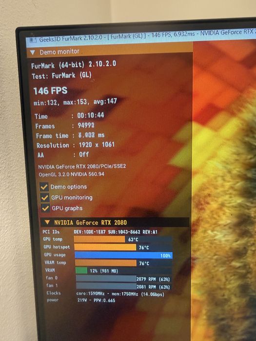 RTX 2080 Asus Dual 8gb