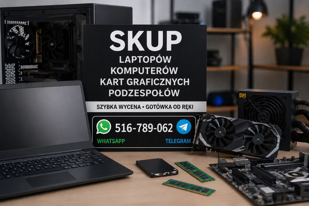Skup laptopów / komputerów / kart graficznych - szybka wycena!