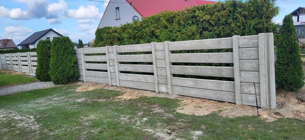 Ogrodzenie betonowe  dwustronne garaz wiata montaz producent