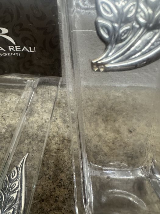 3 peças cristal e prata