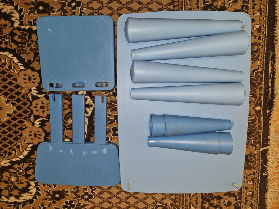 Комплект стіл і стілець дитячий синій Ikea mammut blue